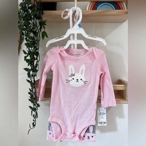 Baby girls carters bunny onesie and matching pants